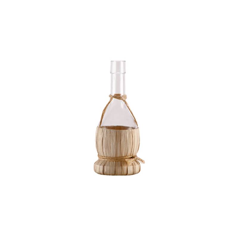 Chianti flask in glass and straw cl 25