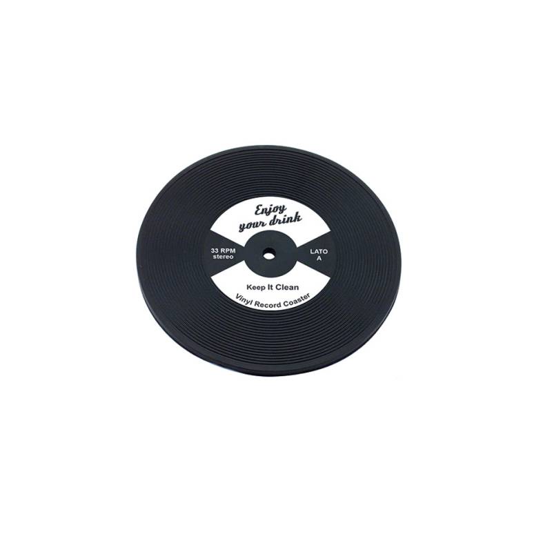 Vinyl rubber coasters white cm 10