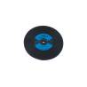 Light blue rubber vinyl coasters cm 10