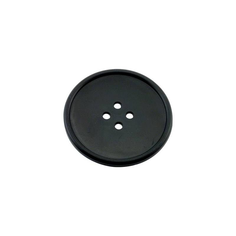 Schwarzer Gummiknopf Untersetzer 10 cm