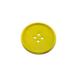 Sottobicchieri bottone in gomma gialla cm 10