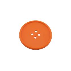 Orange rubber button coasters cm 10