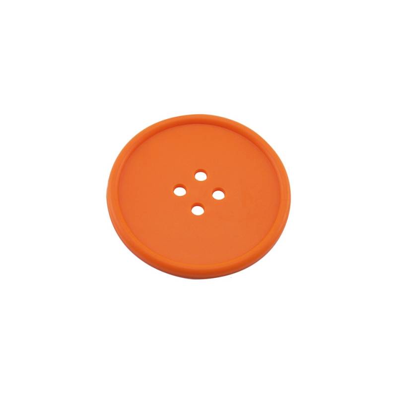 Orange rubber button coasters cm 10