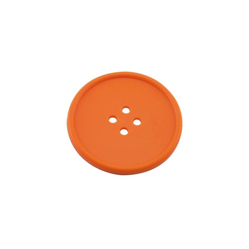 Sottobicchieri bottone in gomma arancione cm 10