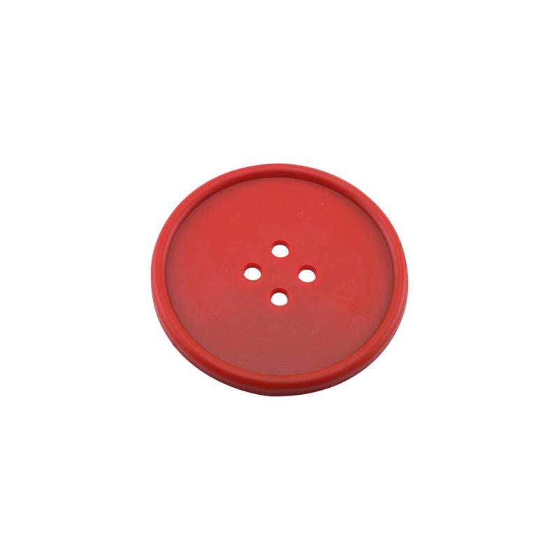Posavasos de botón de caucho rojo cm 10
