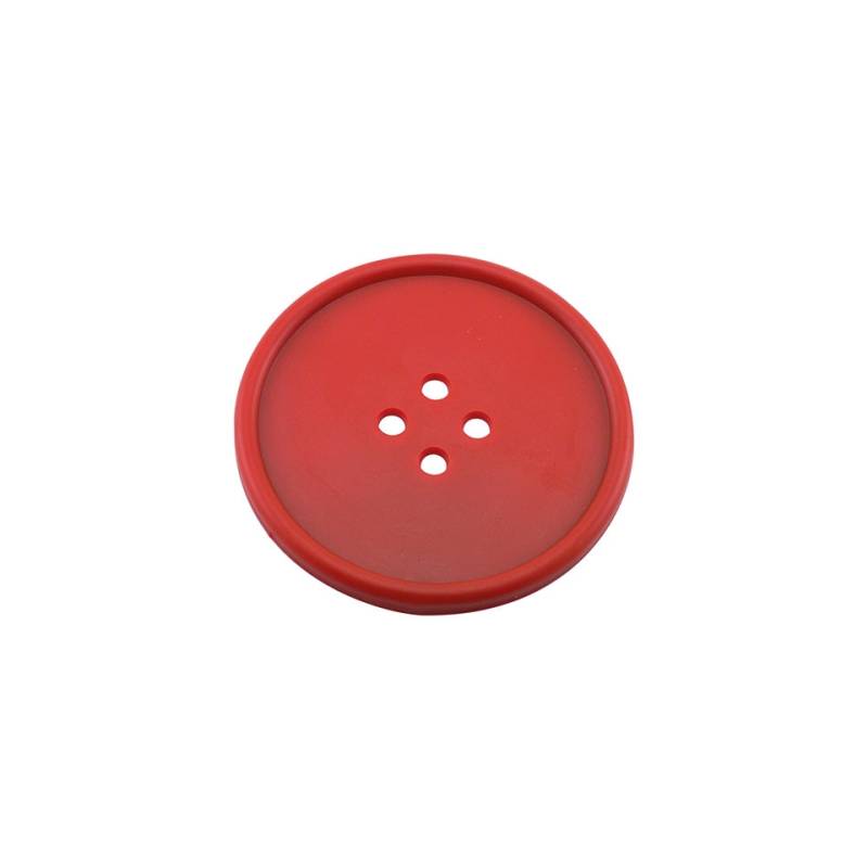 Red rubber button coasters cm 10