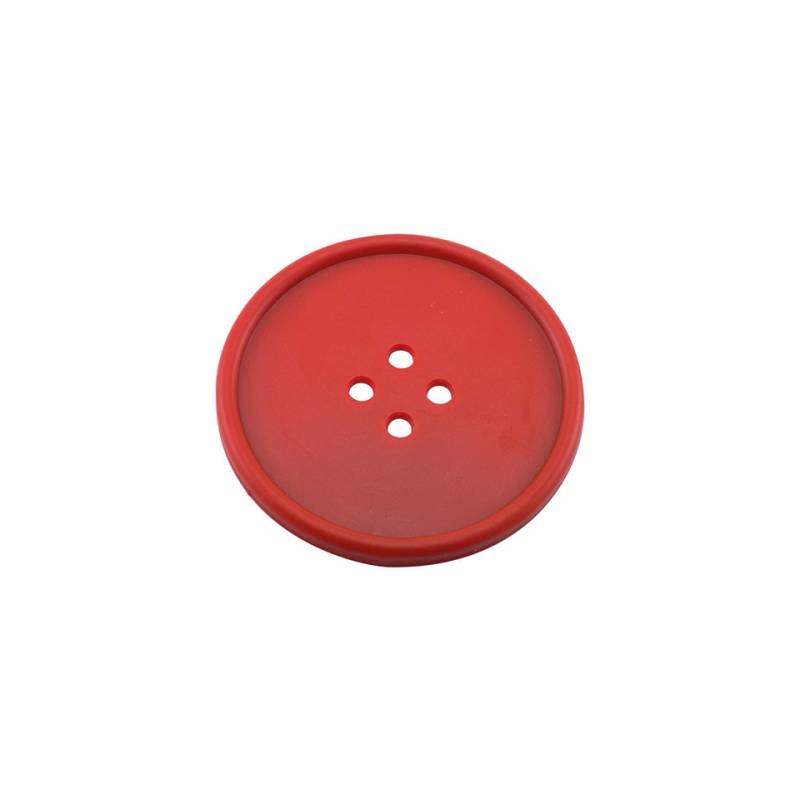 Sottobicchieri bottone in gomma rossa cm 10
