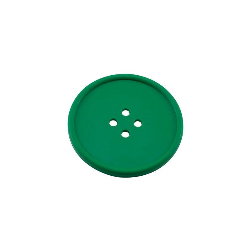 Sottobicchieri bottone in gomma verde cm 10