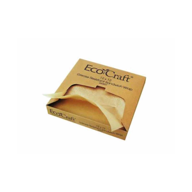 Brown food grade greaseproof paper sheets 30x30 cm