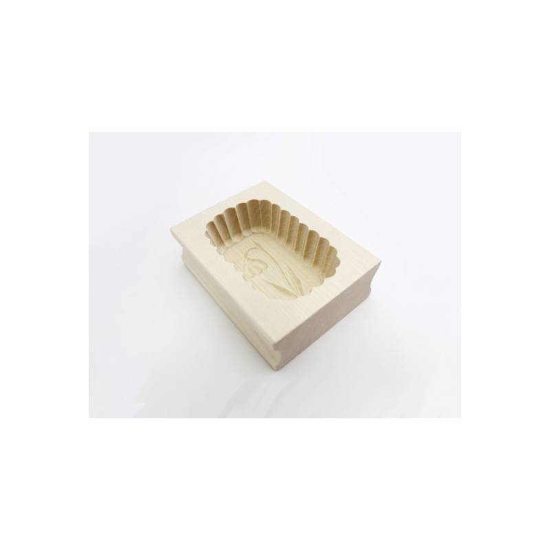 Wooden butter mold various decorations 12x9x4 cm