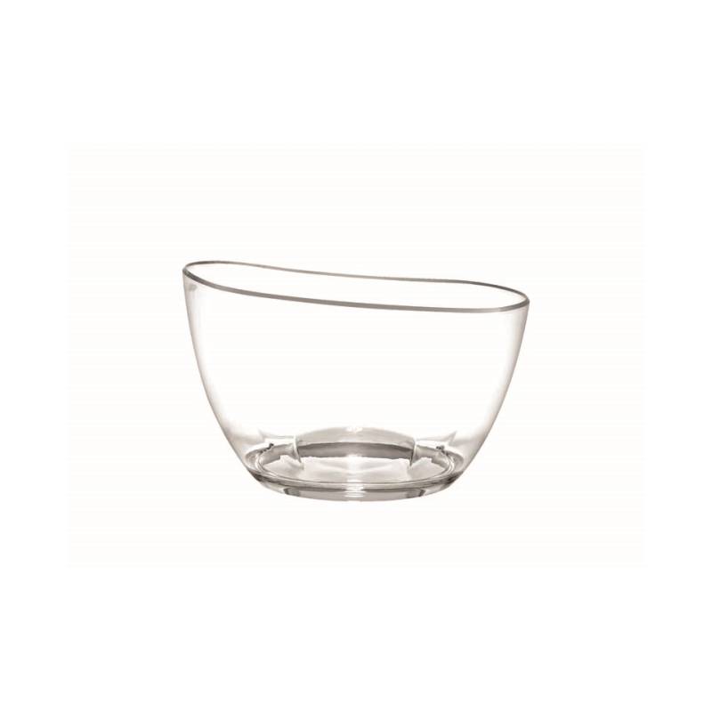 Transparent acrylic oval eclipse sparkling wine bowl 39.6x29.2 cm