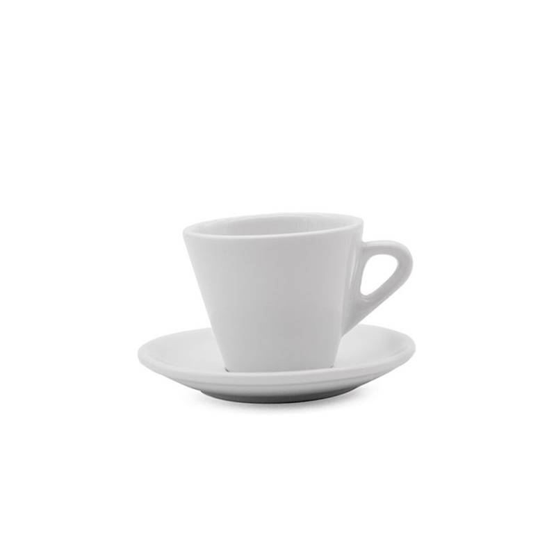 Tazza cappuccio con piatto Lisboa in porcellana bianca cl 21,6