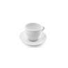 Tazza cappuccio Minho con piatto in porcellana bianca cl 20