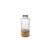 Acacia wood airtight jar container and stand cm 21x12
