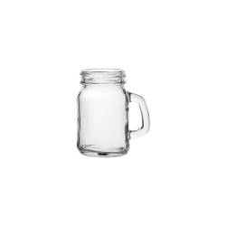 Bicchiere barattolo Jar con manico cl 13,5
