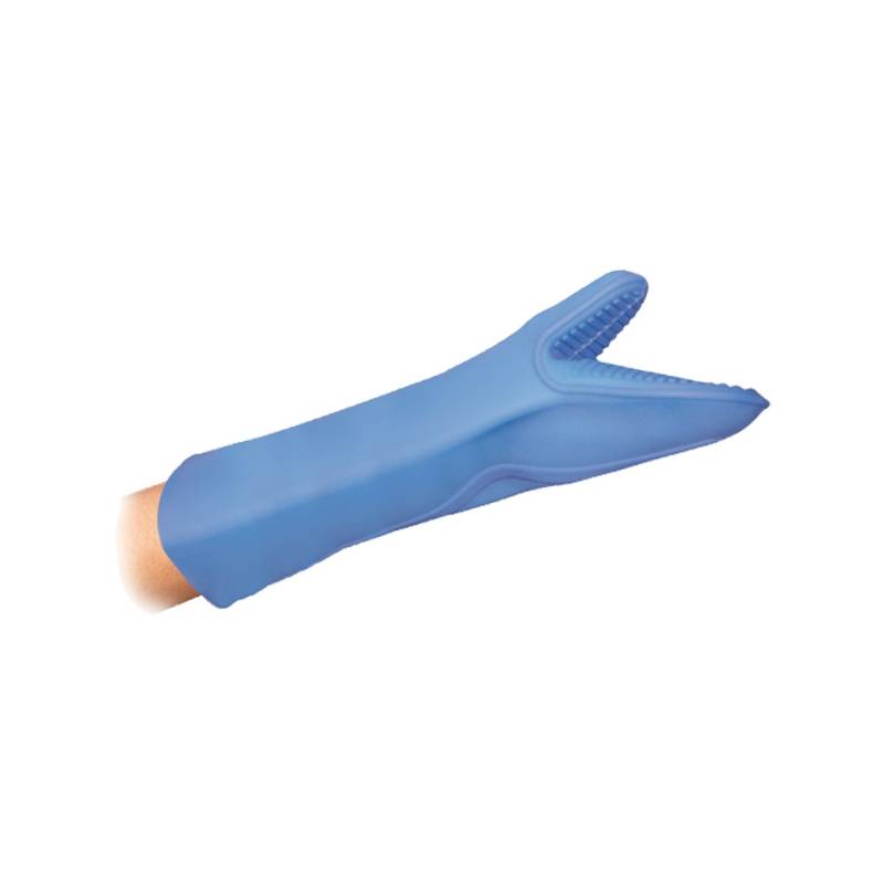 Silicone oven mitt blue cm 44