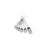 Set of 6 stainless steel measuring cups