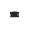 Piatto rettangolare Nice in polipropilene cioccolato cm 29x18