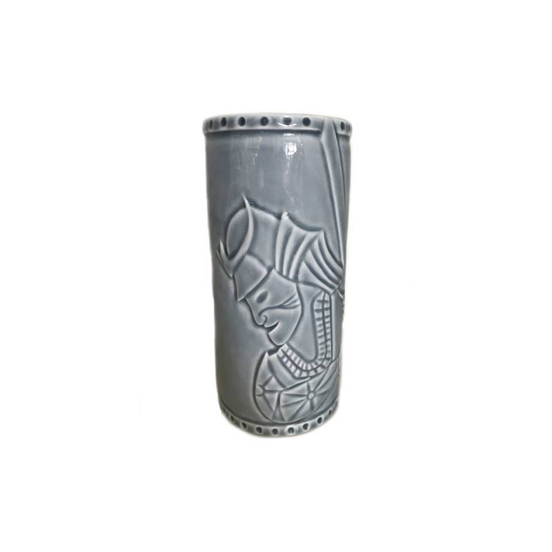 Tiki mug Samurai in porcellana azzurra cl 56