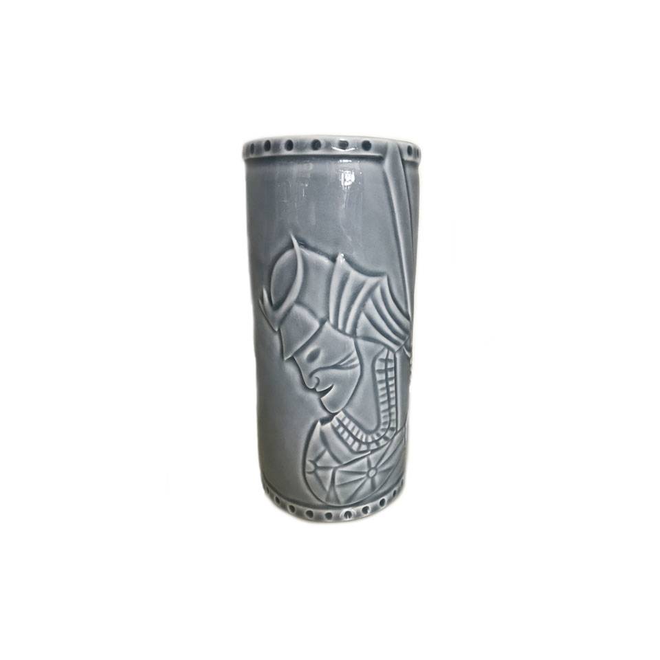 Tiki mug Samurai in porcellana azzurra cl 56