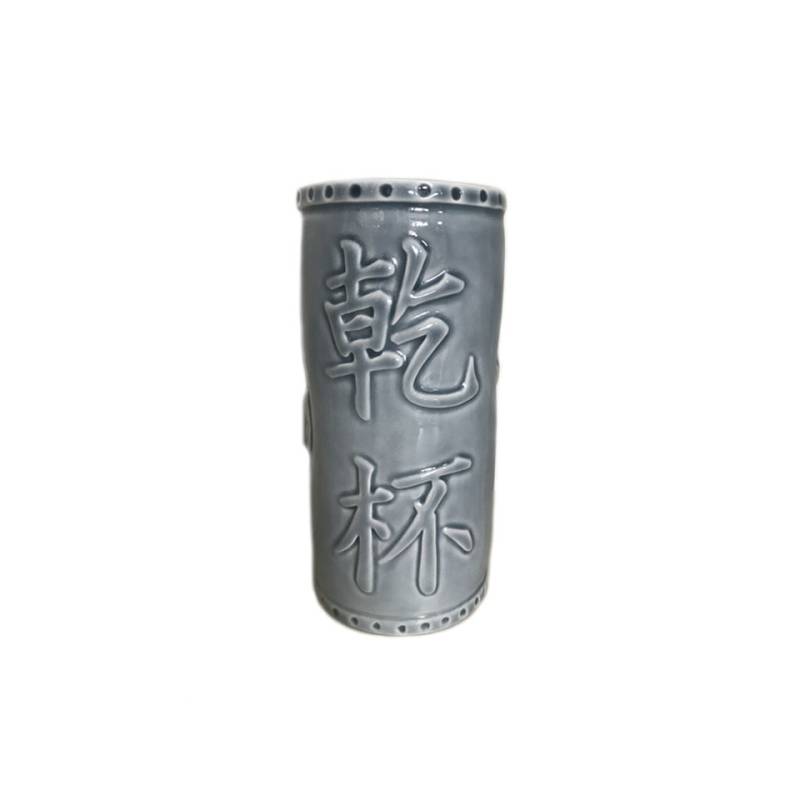 Tiki mug Samurai blue porcelain cl 56