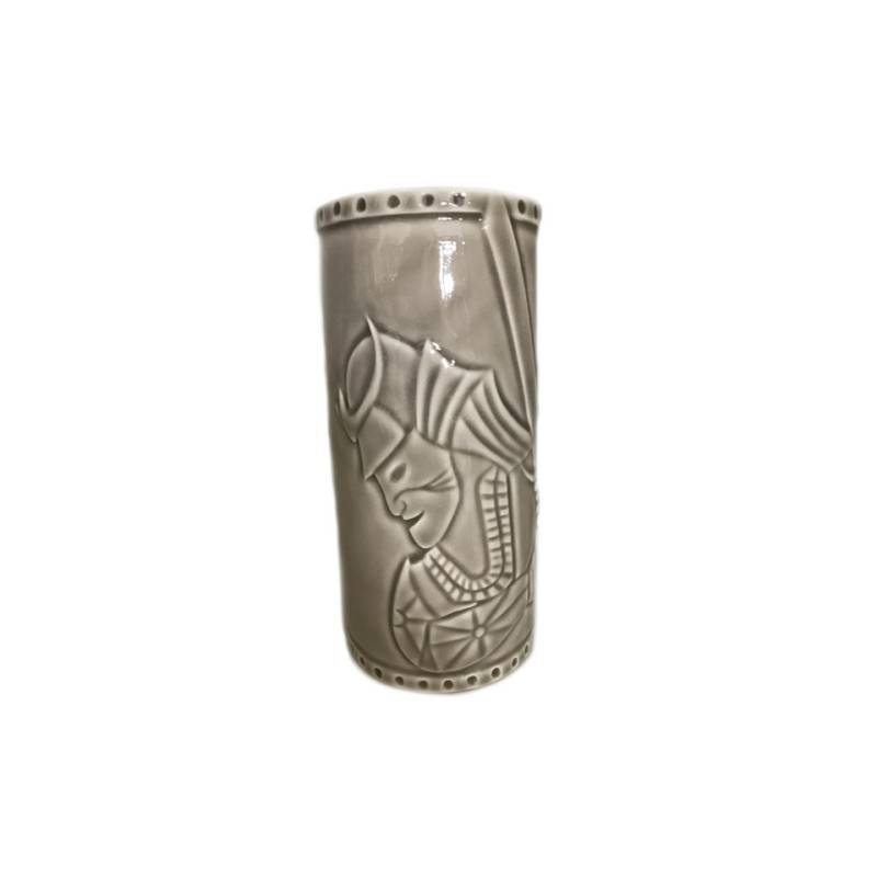 Tiki mug Samurai in porcellana grigia cl 56