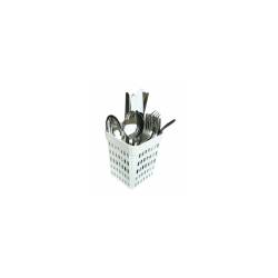 White polypropylene cutlery holder cm 10.7x10.7x14