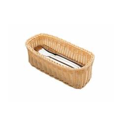 Brown polypropylene oval bread basket 28x11 cm