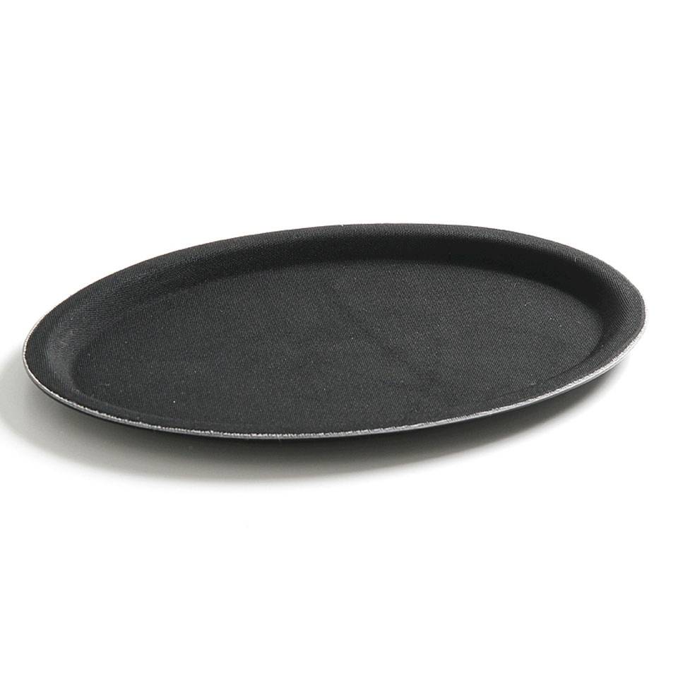 Hendi oval non-slip black fiberglass tray cm 60x73