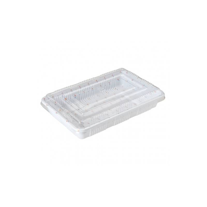 Contenitore rettangolare con coperchio in plastica cm 11,7x9x5,5