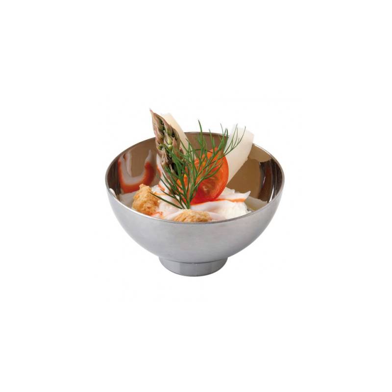 Coppette snack bowl in plastica argento cl 7,2