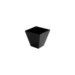 Square prism cup in black ps cl 9.5