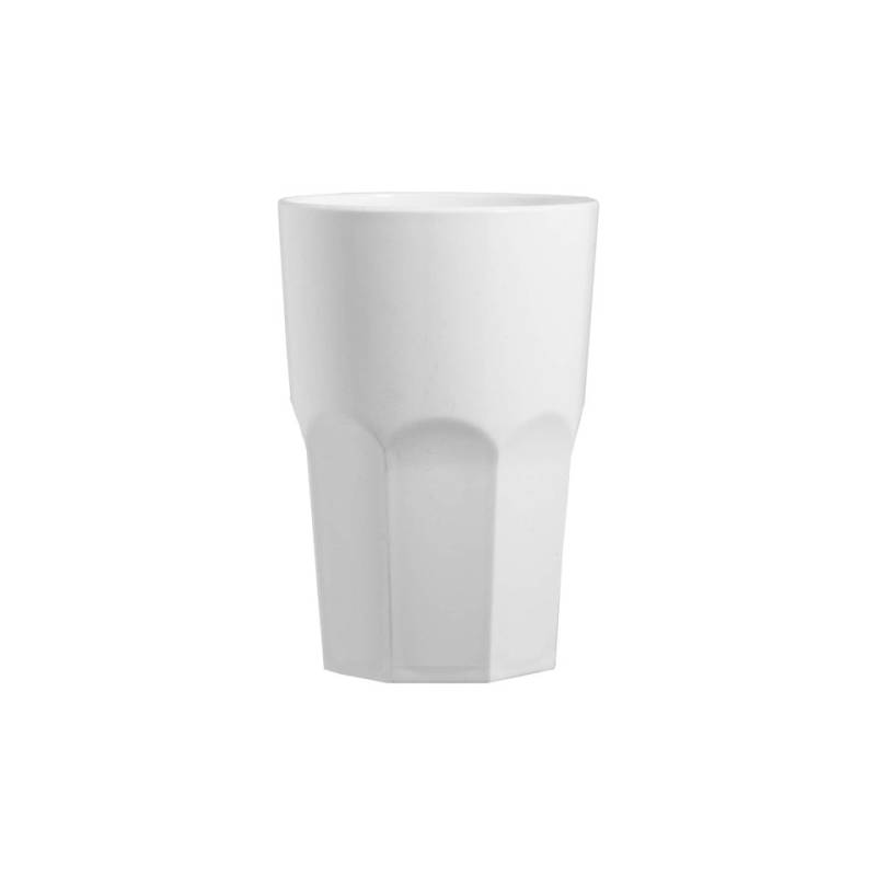 Octagonal white polypropylene tumbler cl 35