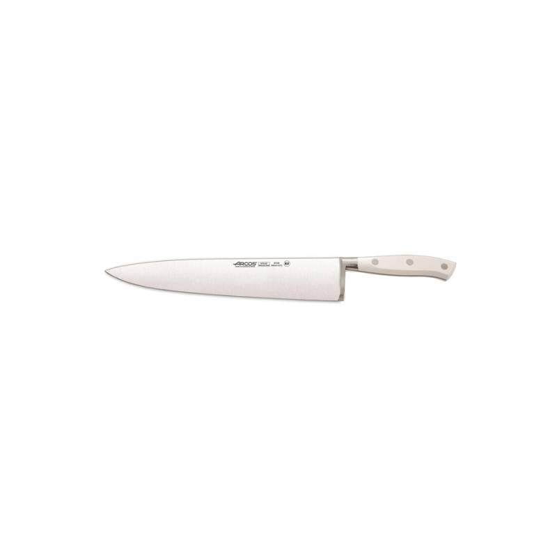 Coltello cucina Arcos in acciaio inox con manico bianco cm 30