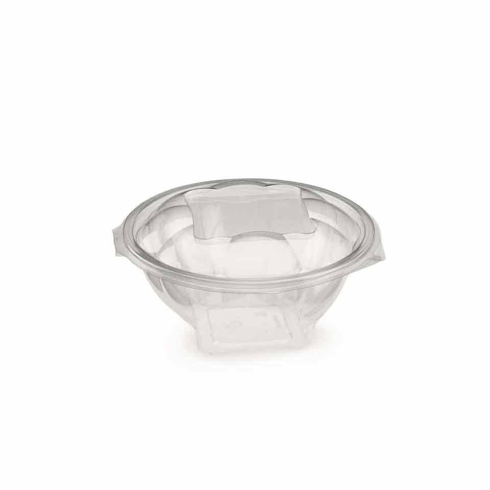 Disposable PET salad bowl with transparent lid 0.26 gal