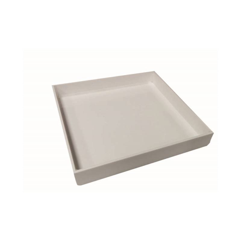 Vassoio Quadro in  acrilico bianco cm 30x30x4