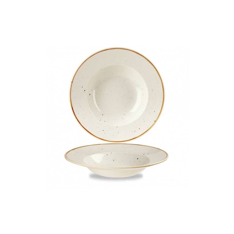 Stonecast Churchill white vitrified ceramic Pasta Bowl 28 cm