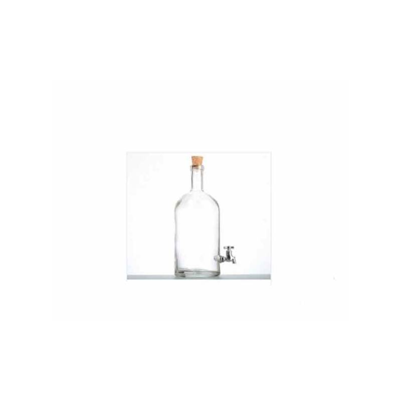 Bottiglia Boutique con tappo e rubinetto in vetro lt 1,5