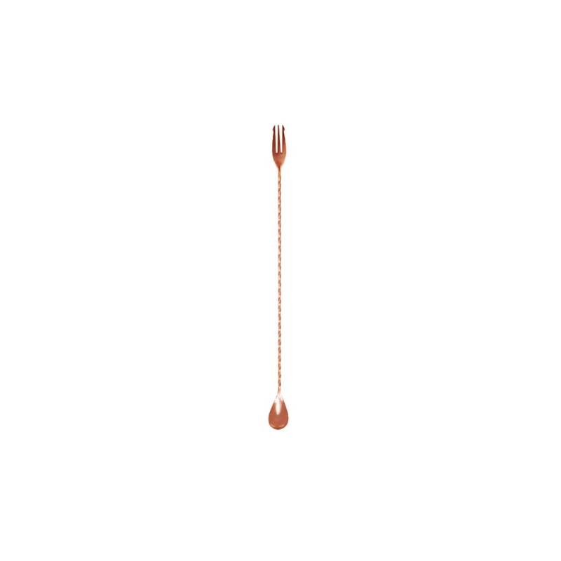 Barlöffel Dreizack Kupfer Stahl cm 31,5