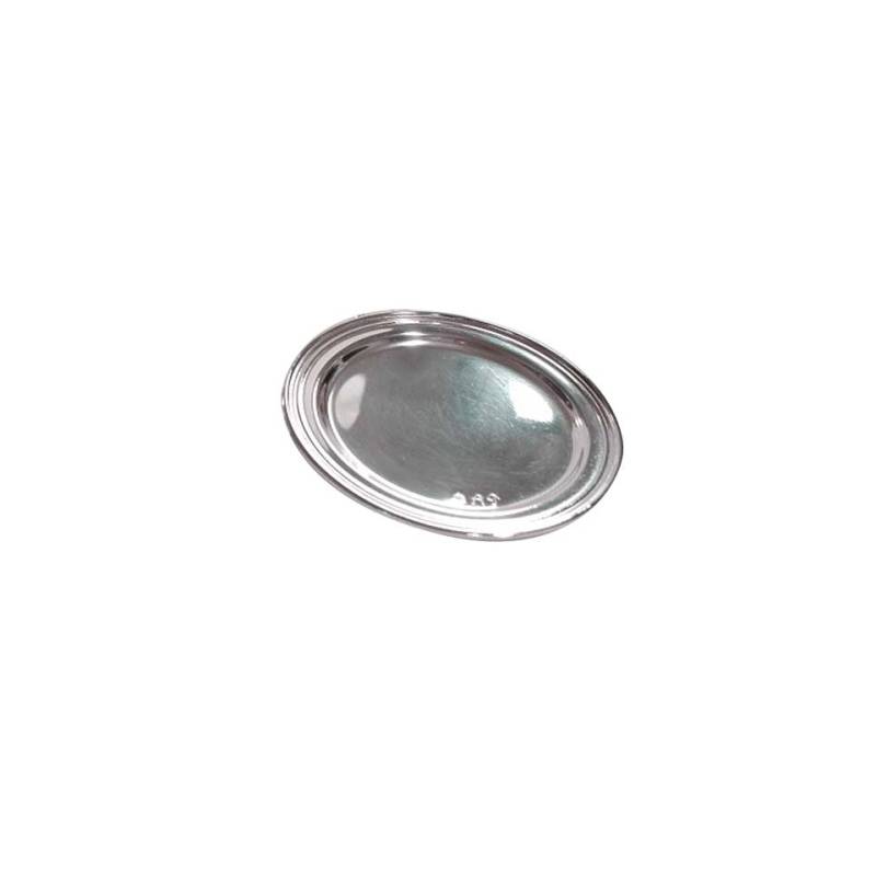 Sottobicchieri British Empire in acciaio inox placcato silver cm 11