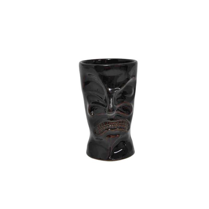 Tiki Mug Hakah-Mo in ceramica nero cl 40