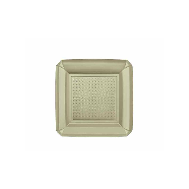 Ivory polystyrene flat plate cm 23x23