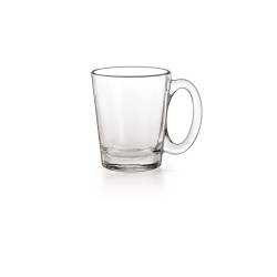 Conic Borgonovo milk glass with glass handle cl 31