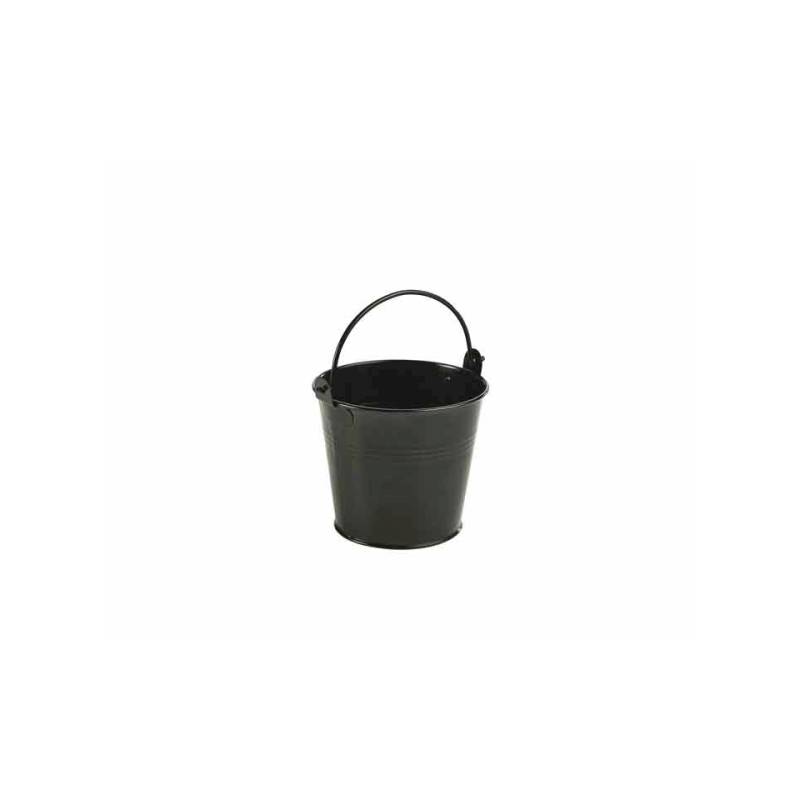 Black enameled stainless steel mini bucket cm 10