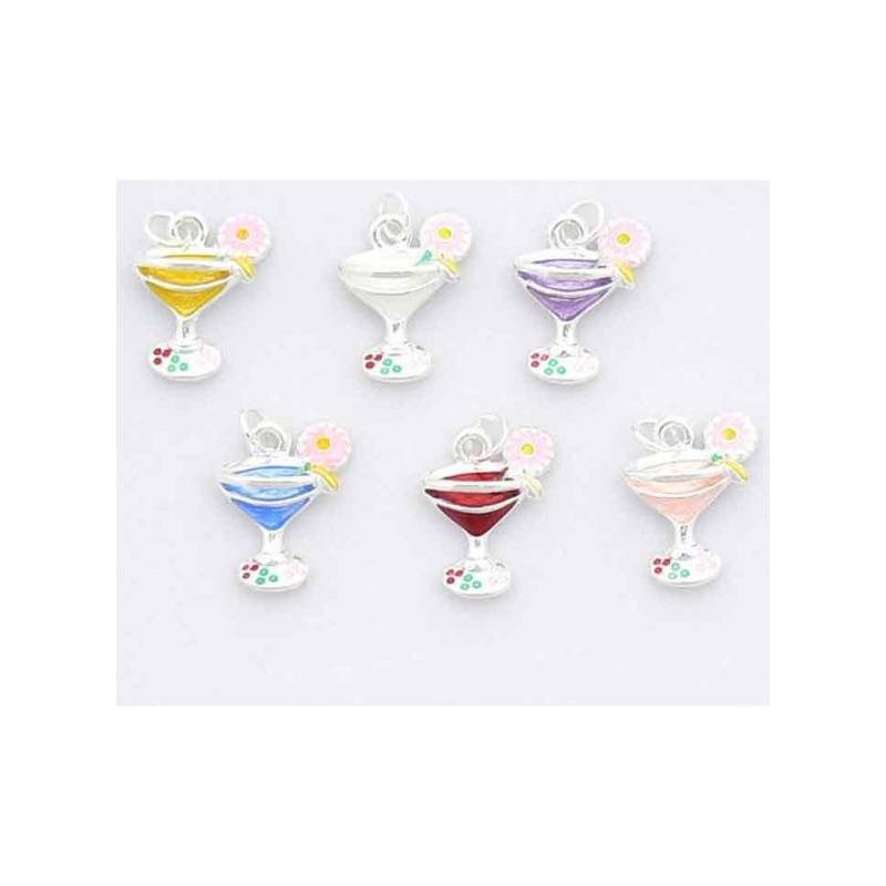 Set of 6 jewel decorating glasses