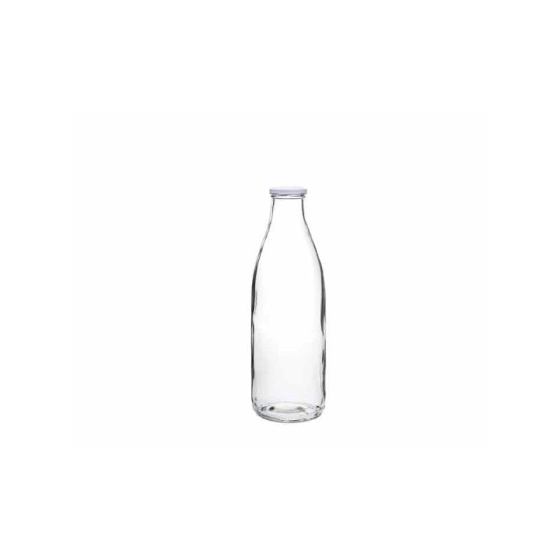 Milk bottle in transparent glass lt 1