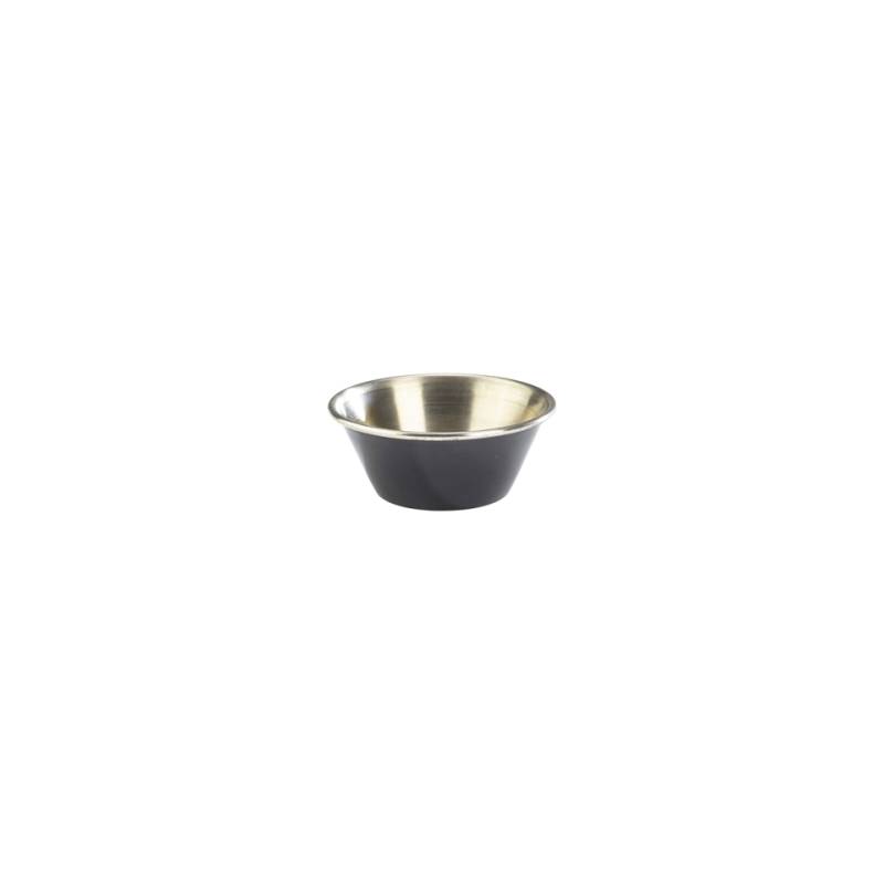 Ramekin cup in black enameled stainless steel cm 6