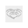 De Buyer stainless steel perforated heart mold 8x2 cm