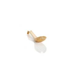Lotus 100% Chef Perforated Spoon In Gold Steel Cm 17