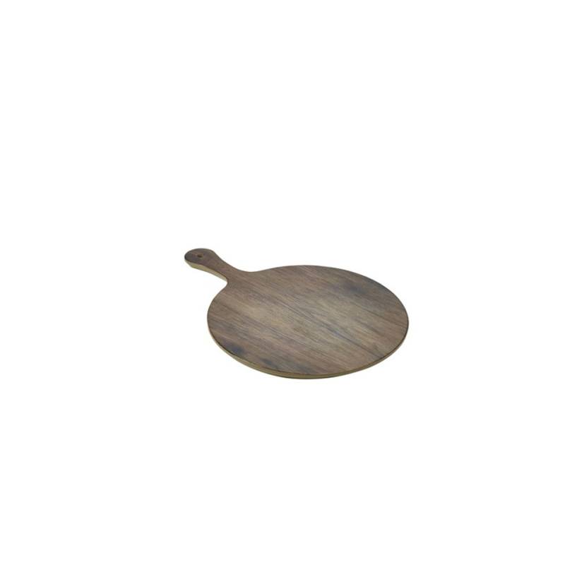 Round cutting board with wood effect melamine handle cm 30